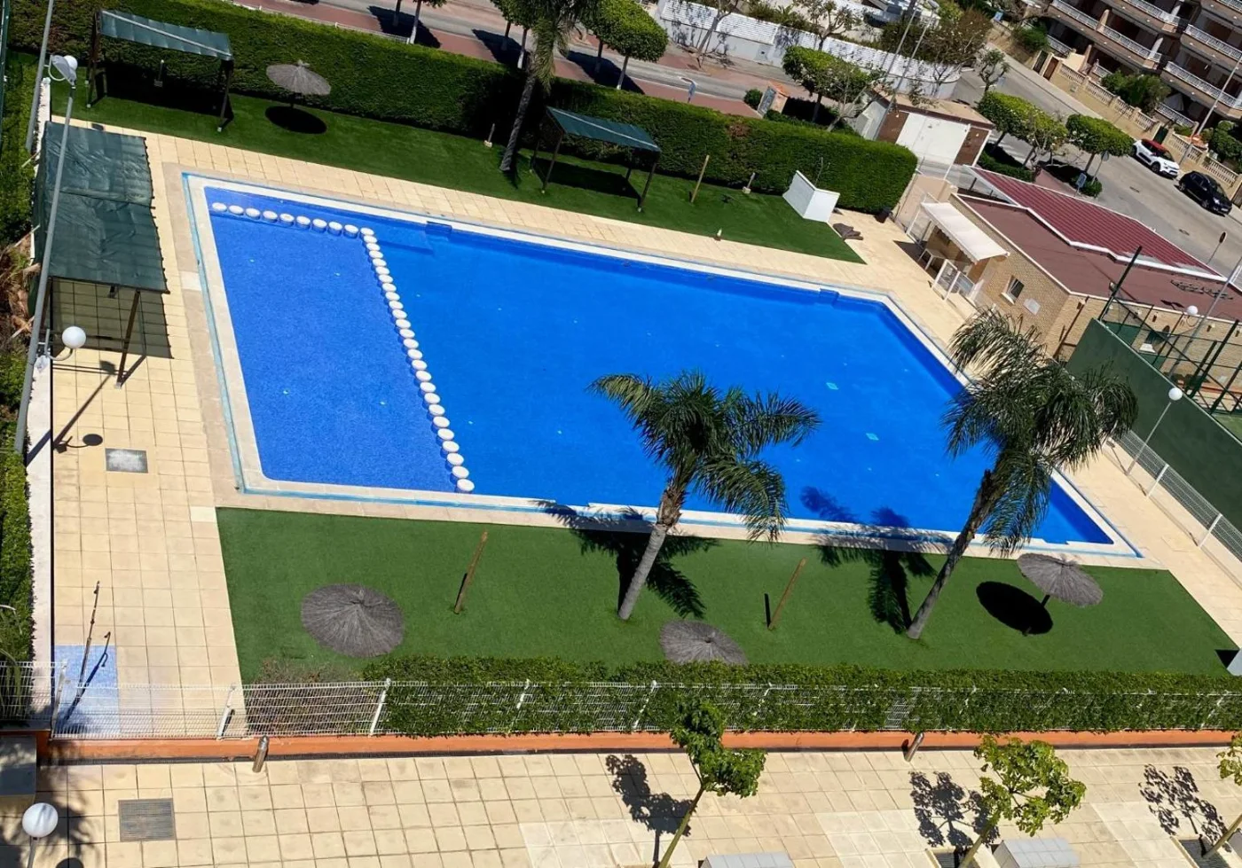 La piscina vista desde arriba